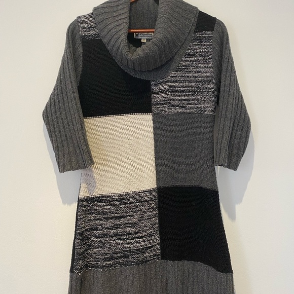 Patchwork Sweater Dress - Picture 2 of 3